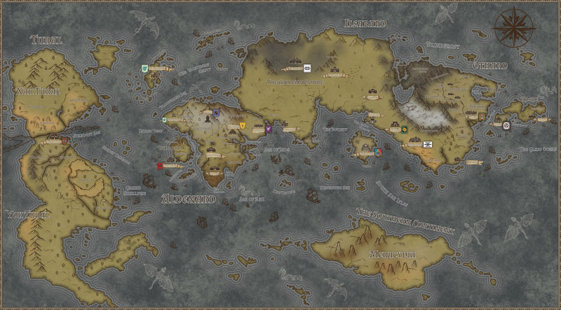 Final Fantasy XIV's Full World Map of Eorzea (made in Inkarnate)