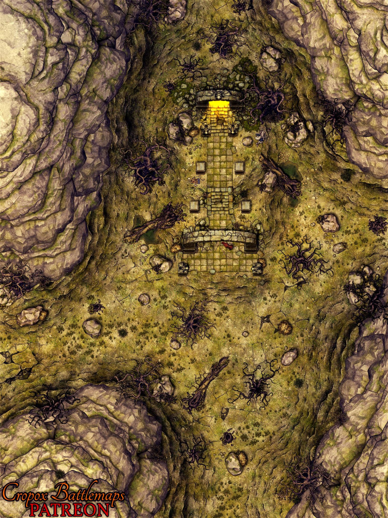 Mysterious Ancient Portal: The Wasteland Gate 30x40 battle map