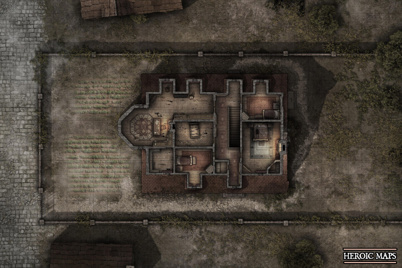 Wachterhaus - Upper level Curse of Strahd - 20x30  - Heroic Maps [art]