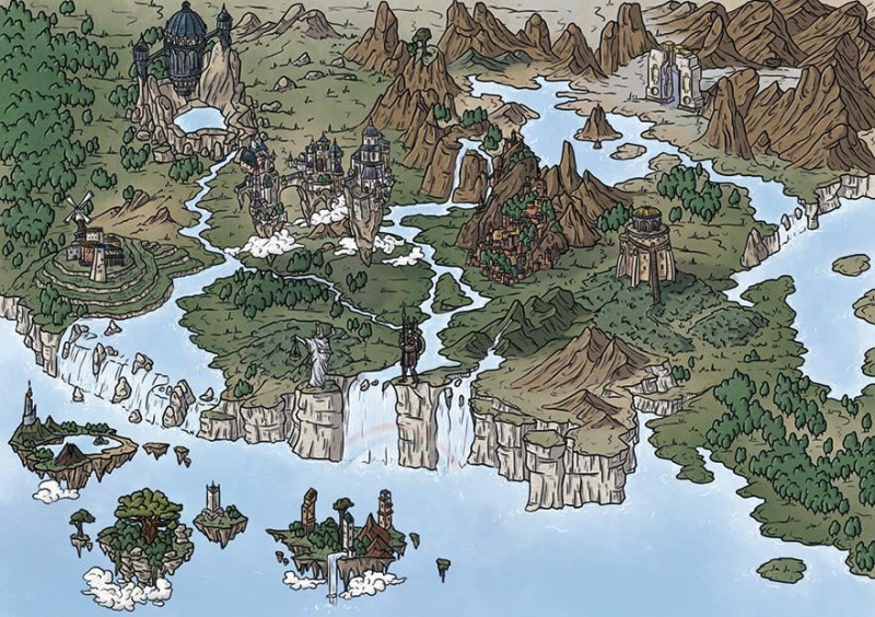 Panglossia | Fantasy book map