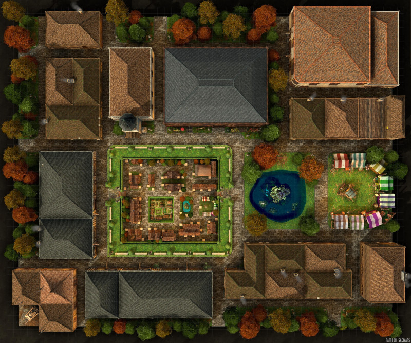 Today is my 4 year mapmaking anniversary, so here's a full free HUGE map pack for everyone! THE MODEL VILLAGE (60x50 Multilevel) - 28 buildings, 3 multilevel variants, 45 map files, 524 (!) first person walkthrough / flyover pics + videos, VTT import data