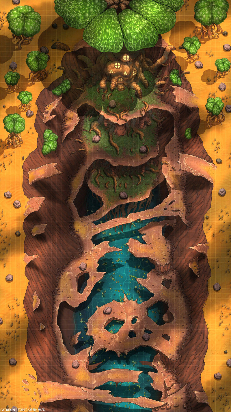 Desert Tree House [45x80] [Fissure] [Cliff]