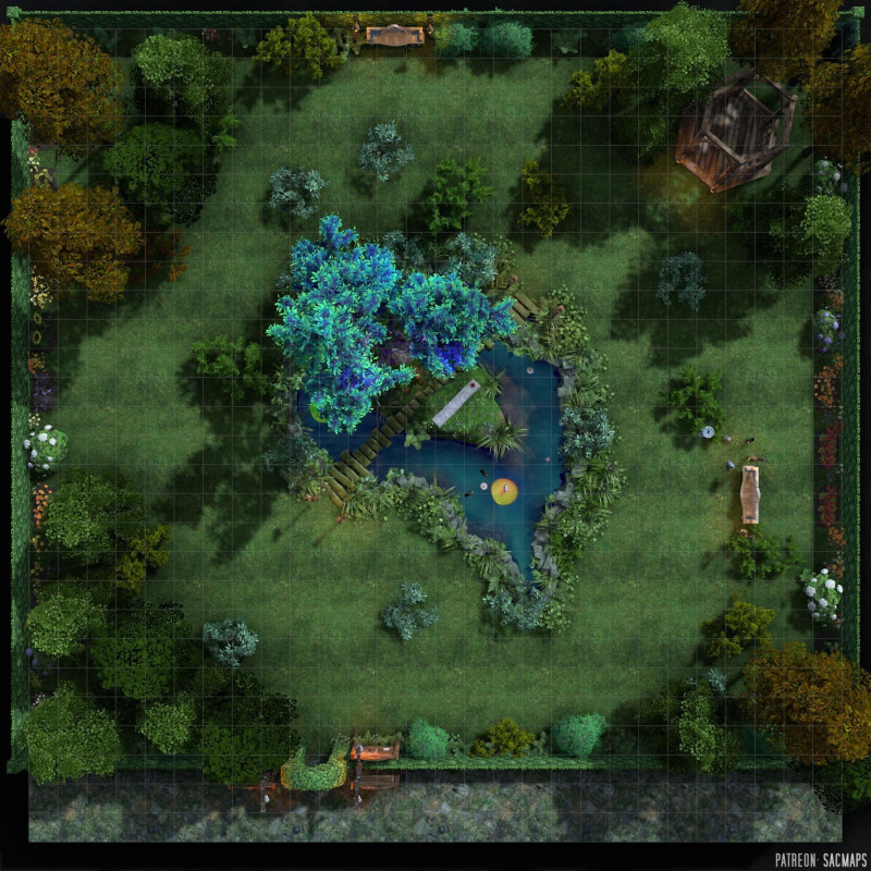 Does your party collect pets? Are they simple beasts, or do they have a collection of goblins, mimics and sentient trees? Maybe they need a bit of downtime to run around, so come visit BAYLEY'S GARDEN (30x30 free day & night maps + hundreds more freebies!