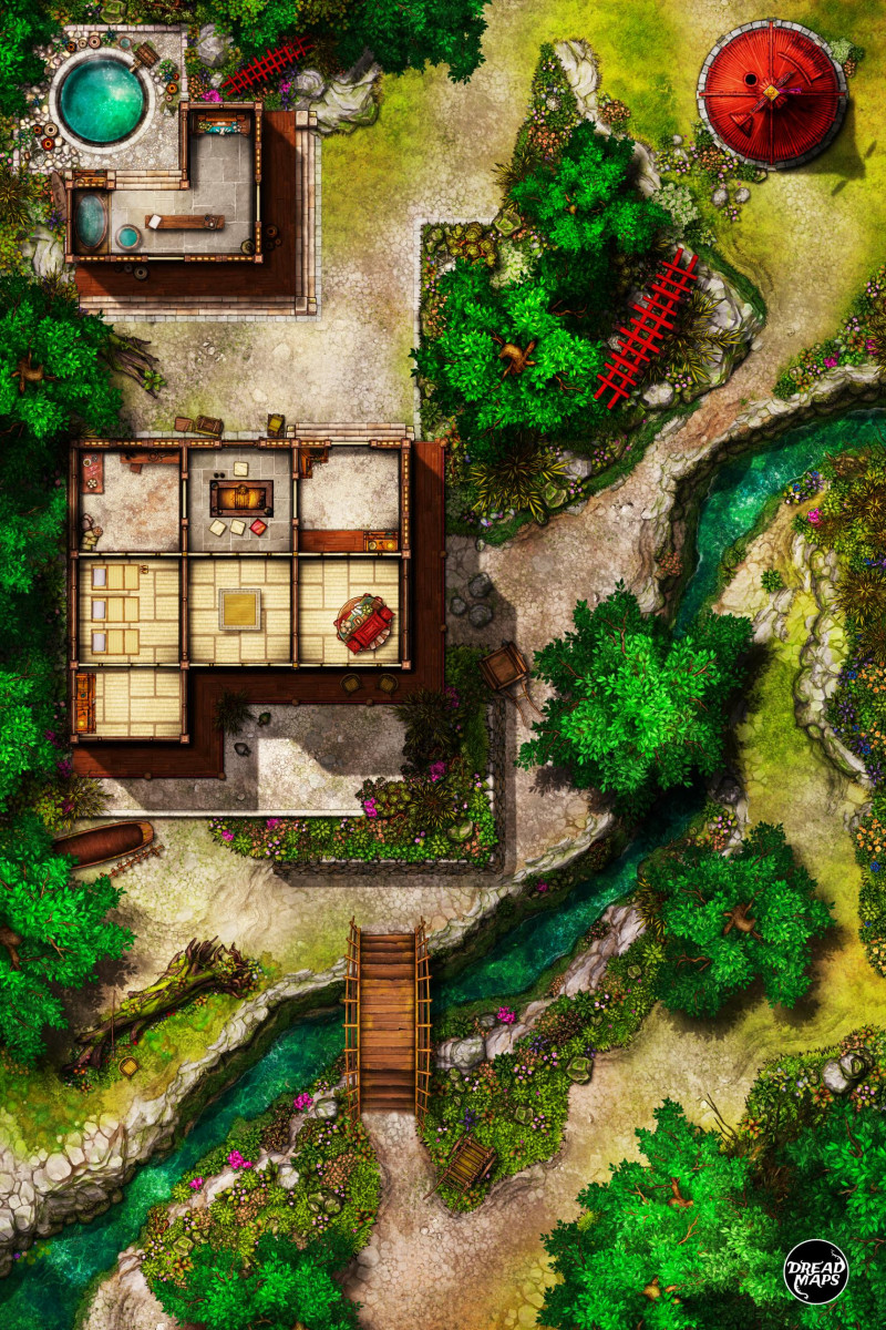 Onsen Ryokan - Rural Inn & Bathhouse [24x36]