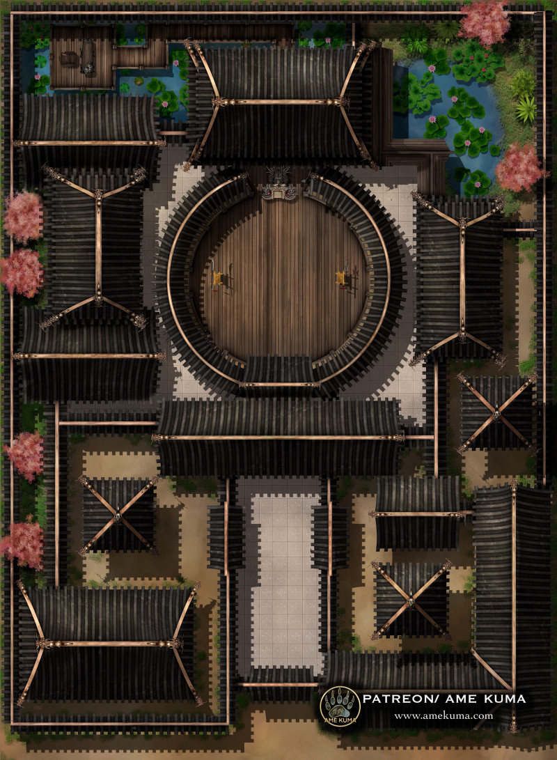 Empress' Martial Court [44 x 60] [OC] [Hand Drawn]