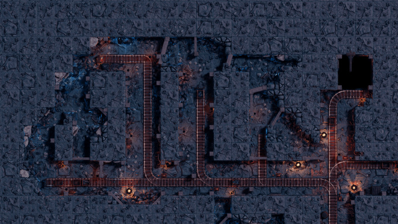 TaleSpire Battlemap: "Miner Difficulties" from DnDBeyond