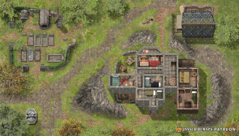 The most dangerous encounters start with a warm bed and a locked cellar door... Welcome to Restless Hill Inn [35x20] [OC]