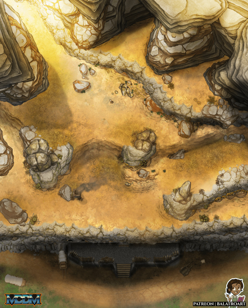 Open Hand Waystation, a collaboration dungeon map for an upcoming Encounter Book for Draw Steel by MCDM.