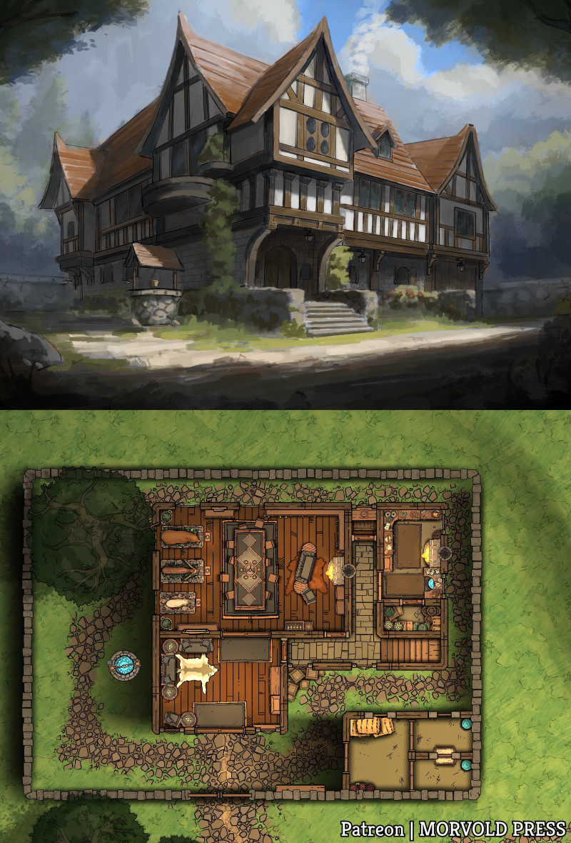 Small Town Estate | 2 Floors [36 x 28]