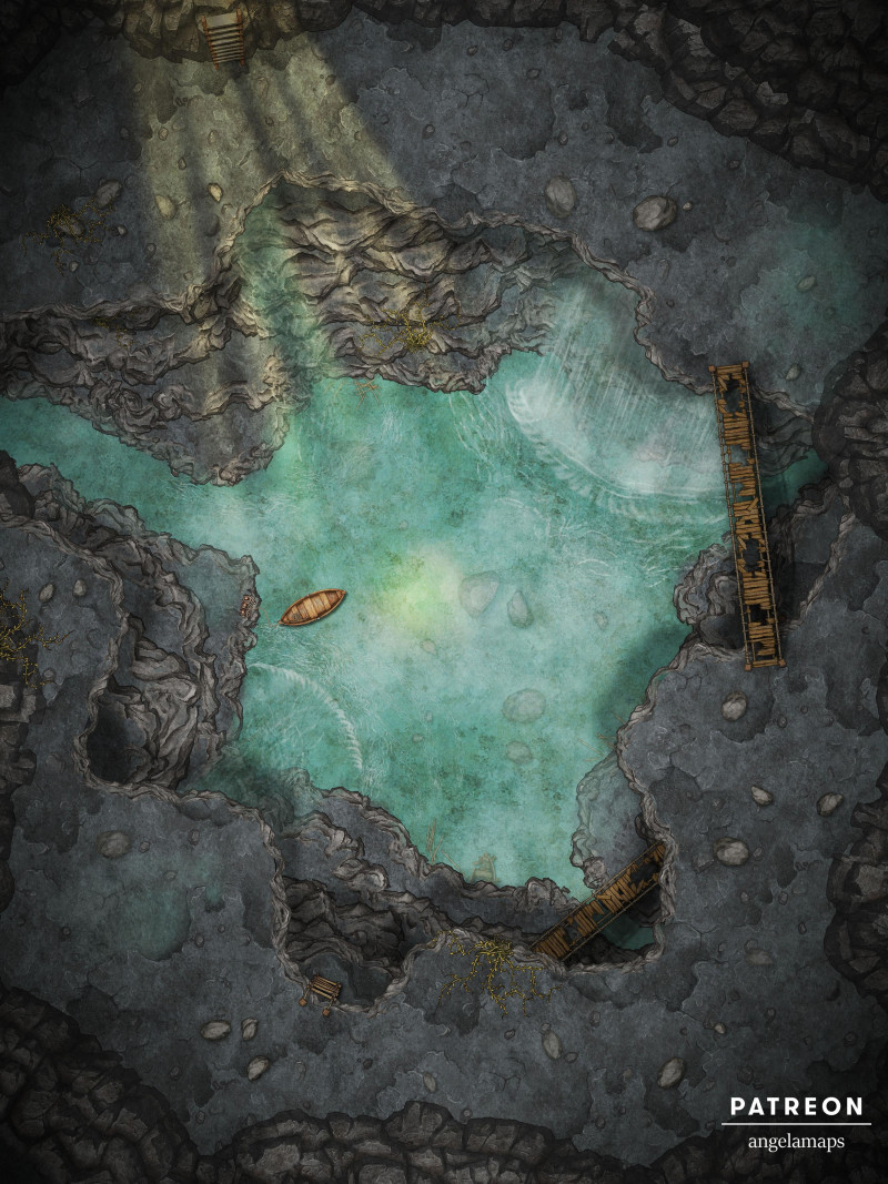 Three Level Cave [battlemap] from Angela Maps - 3 levels! [animated] [art]