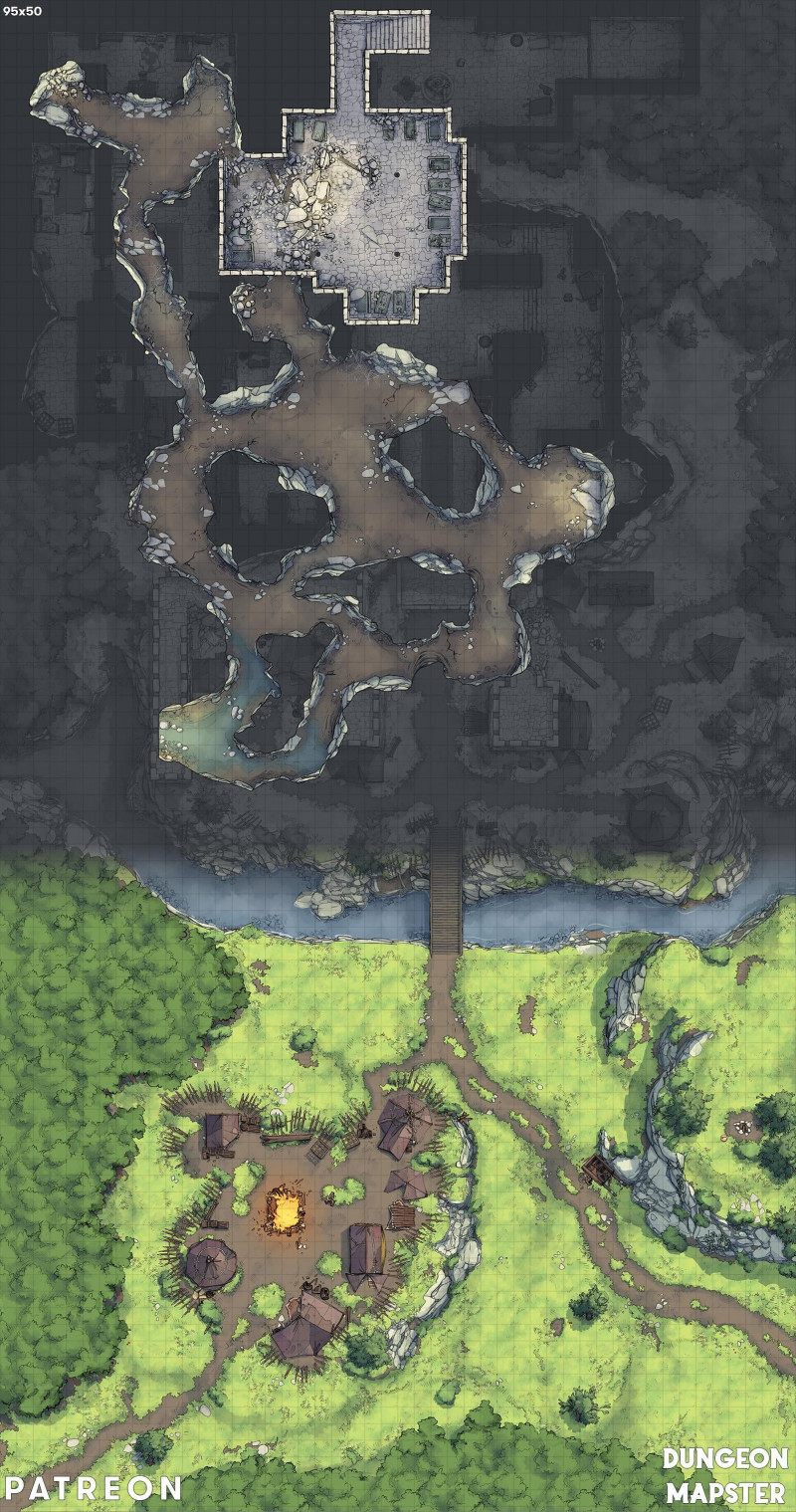Goblin Camp and Ruined Temple [95x50]