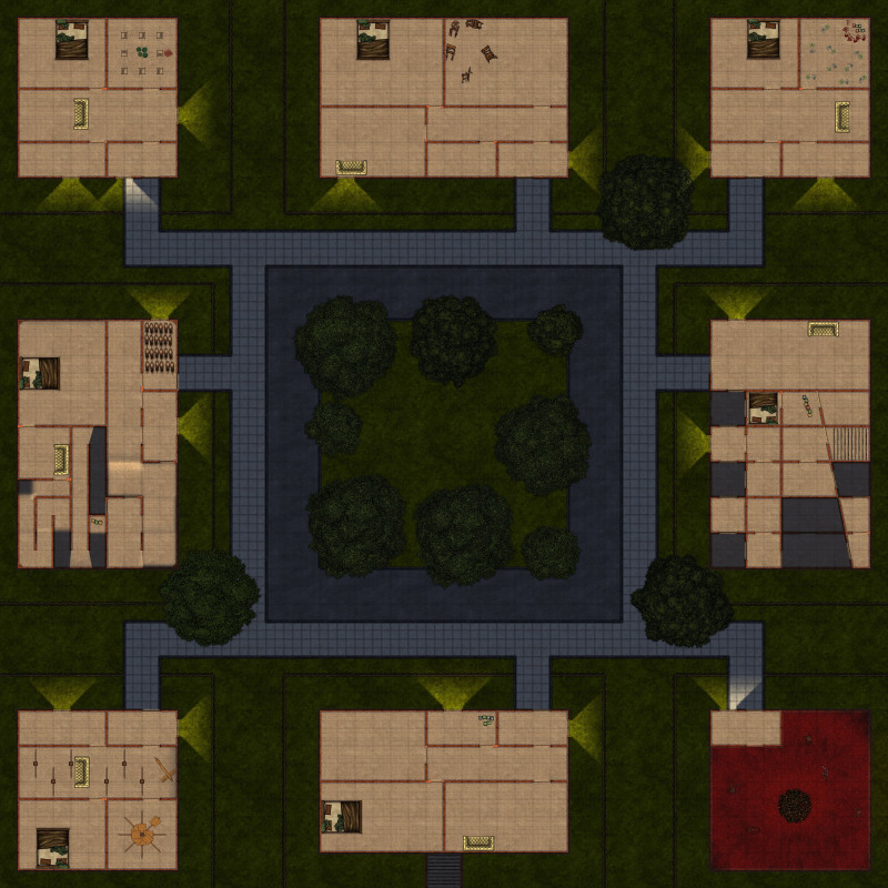 [OC] The Backrooms - 4 Modular Battlemaps (50x50) (Roll20 Ready) - Grid & Gridless