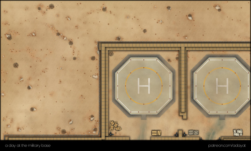 a day at the military base (forward operating base) map compilation + token [48x29 each map]