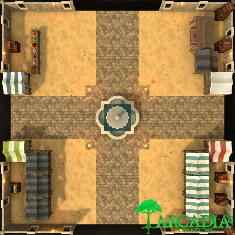 Desert market square [22x22]