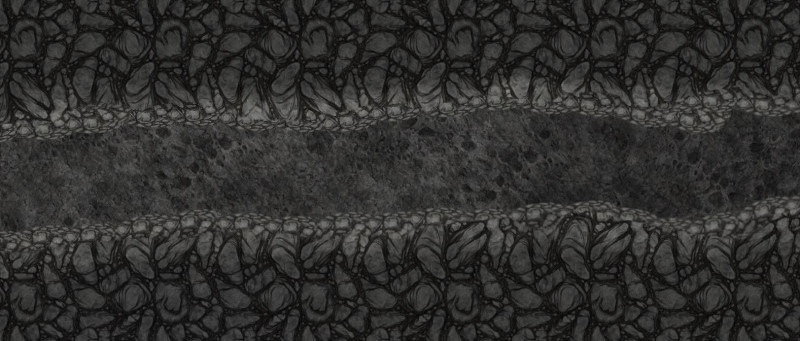 Um pequeno caminho em uma caverna