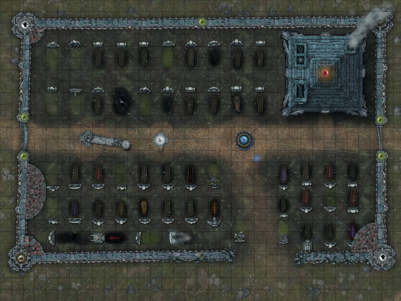 Desecrated Cemetery [35x26]