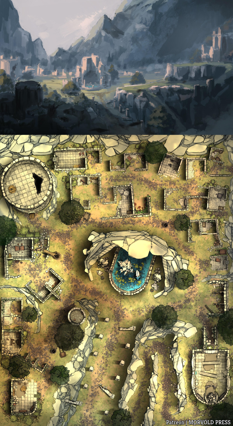 Manticore Lair | Ruined Village [80 x 100]