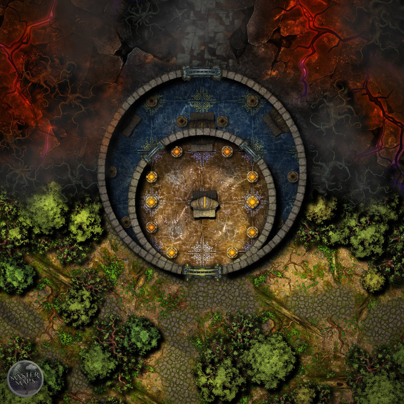 Umbral Veil & Red Alternate "Temple of the Sun & Moon" [40x40]