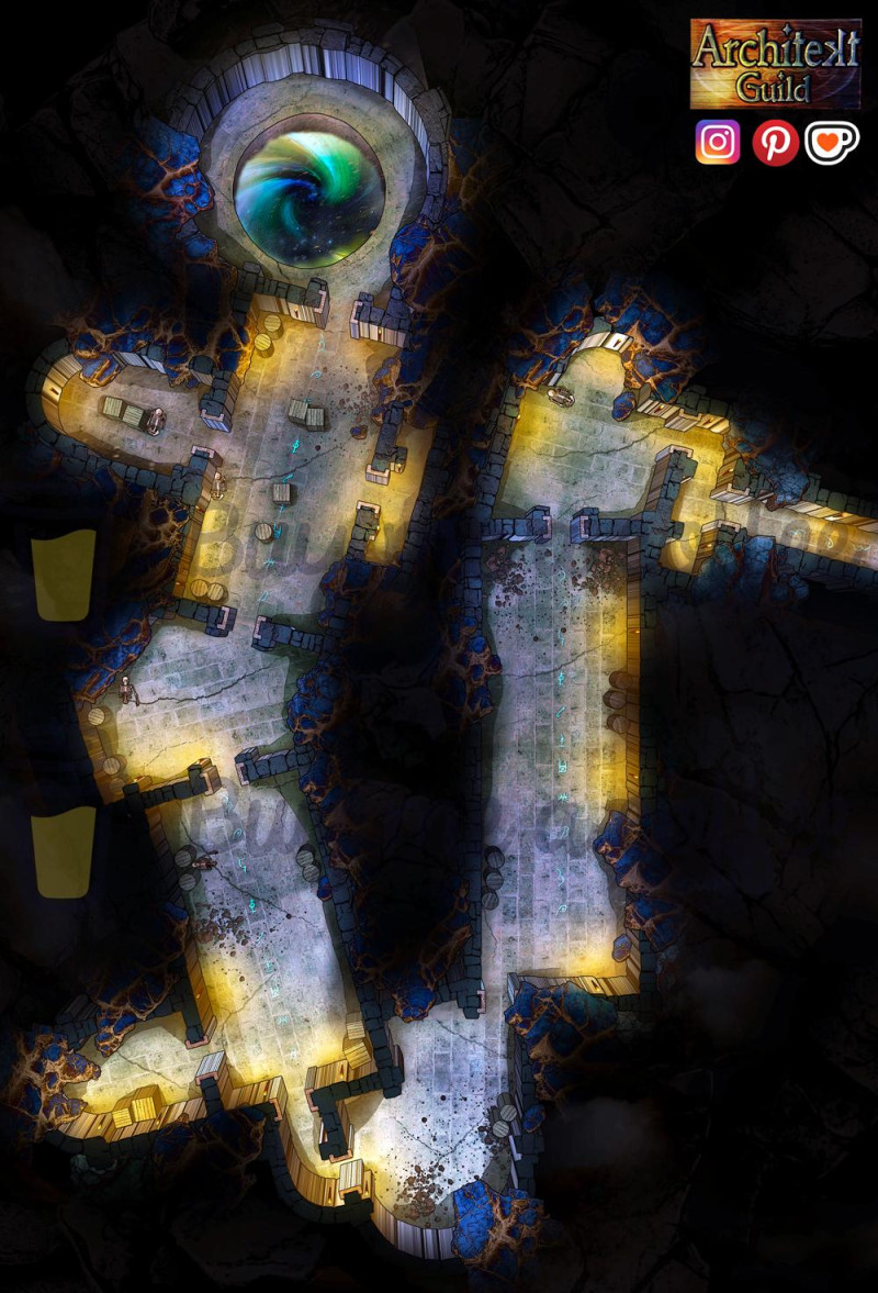 Lapis Lazuli Gate (rpg fantasy dungeon map)