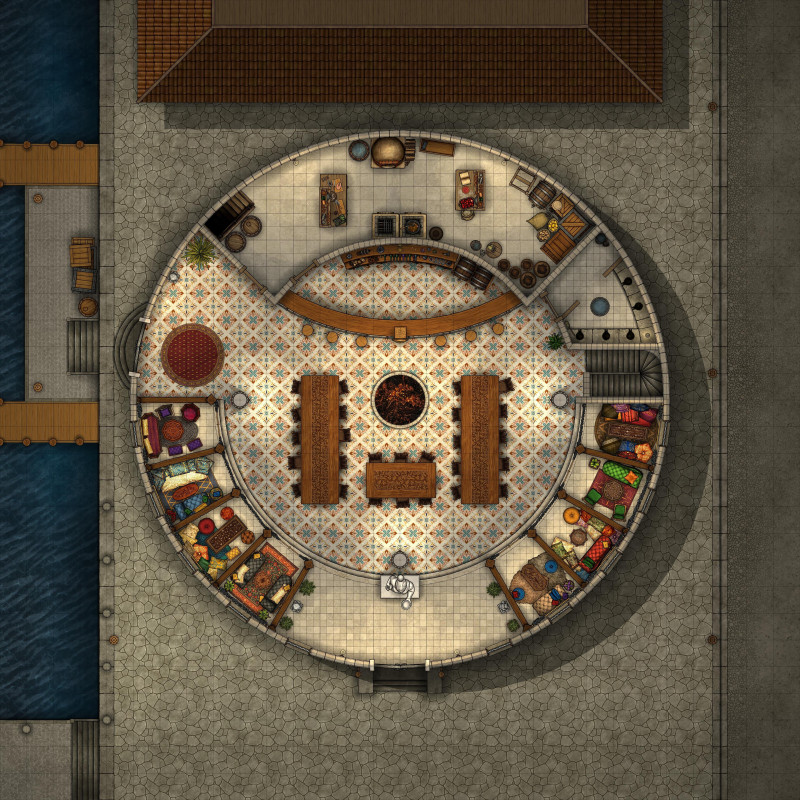 The Red Lotus Tavern (30x30)