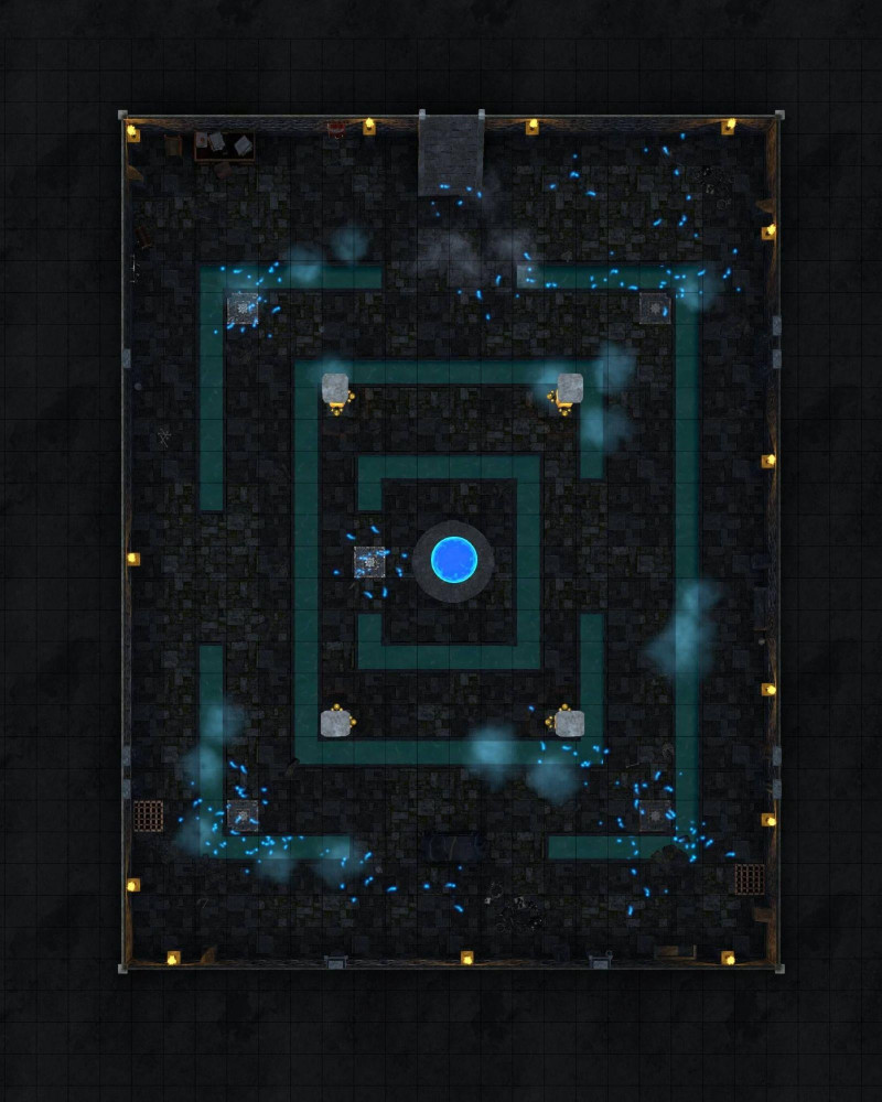 [OC] The Arcane Sanctum — a ritual battlemap for your next big encounter