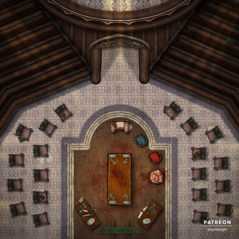 Medical Theatre [battlemap] from Angela Maps - 2 versions! [art]