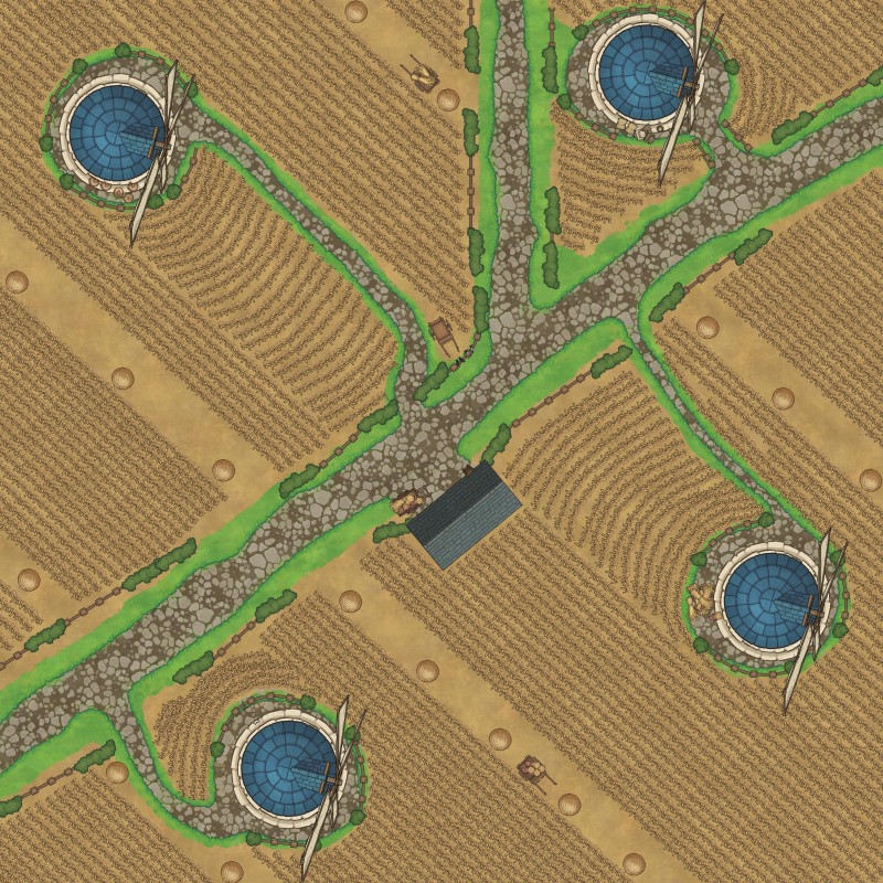 [60x60] Golden fields of grain