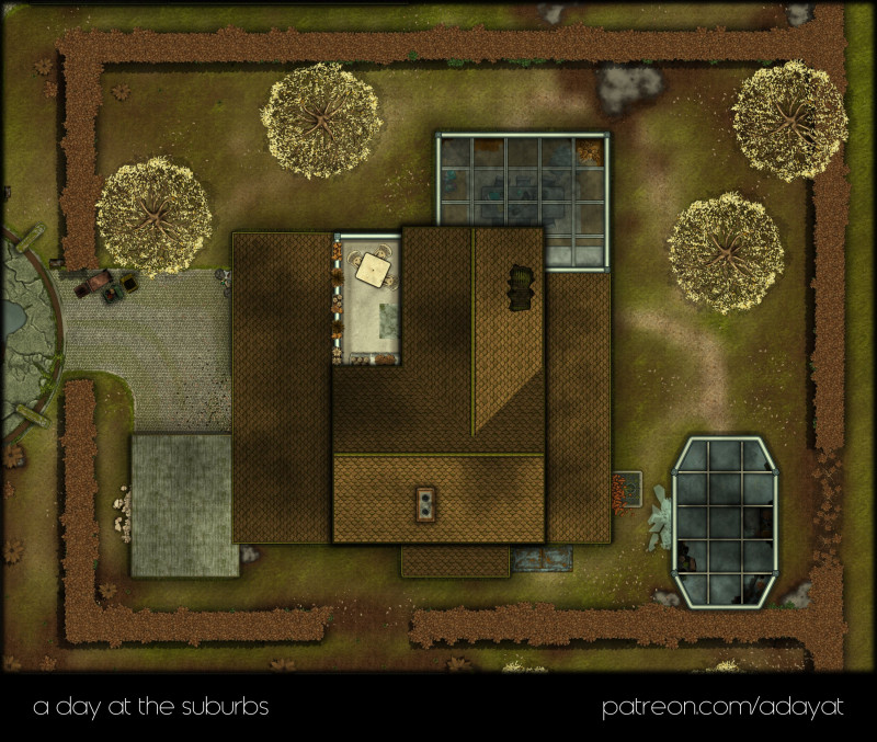a day at the suburbs – suburbian house no.3/5 [26x22] [abandoned version]