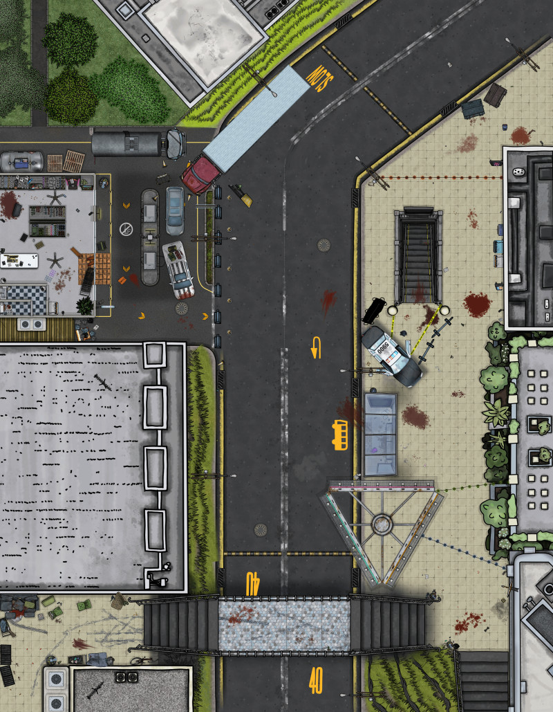 Zombie Outbreak - City Street 2 [35x45]