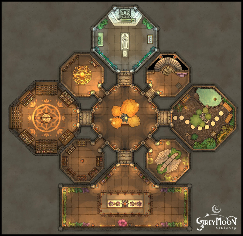 A mountain monastery dedicated to the shrine of Order [multiple]