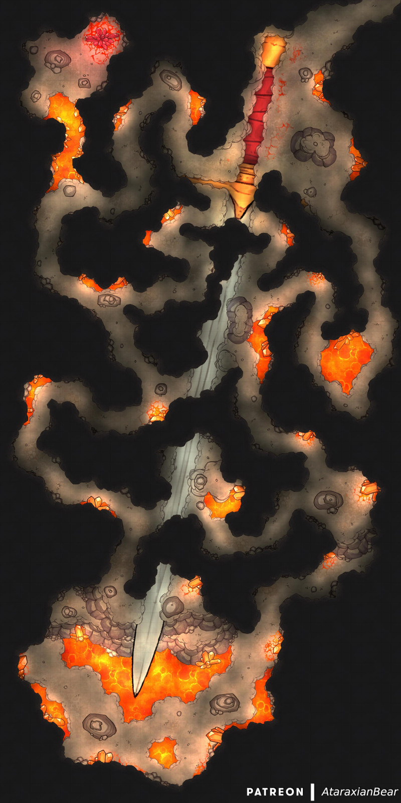 Dungeon of the giant sword [40x80]