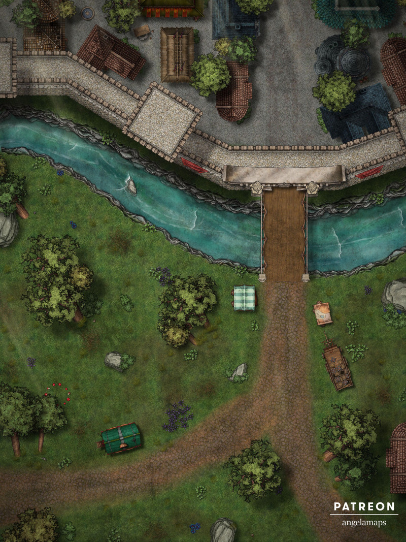 Gates of the City [battlemap] from Angela Maps - 3 versions! [animated] [art]