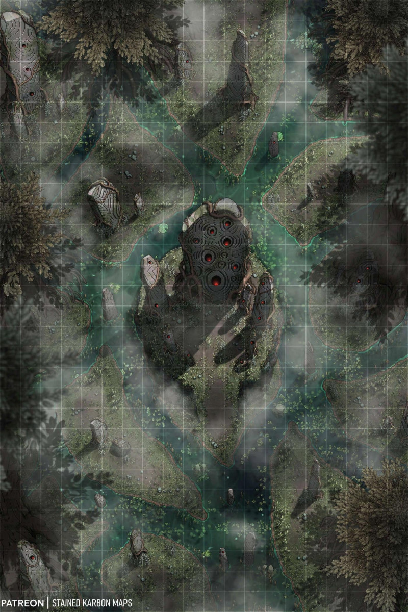 Creepy Monoliths [20x30] [River] [Marsh]