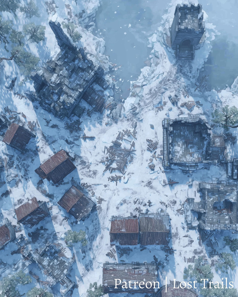 Winter City Battlemaps