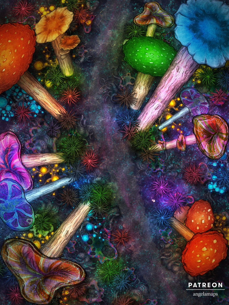 Mushroom Forest [battlemap] from Angela Maps - 3 versions! [animated] [art]