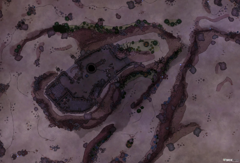 Abandoned Desert Temple [50x34]