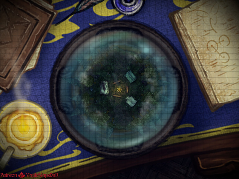 Crystal Ball Camp + Forest Camp [40x30] [Battle Map] [No AI] [OC] [Art]