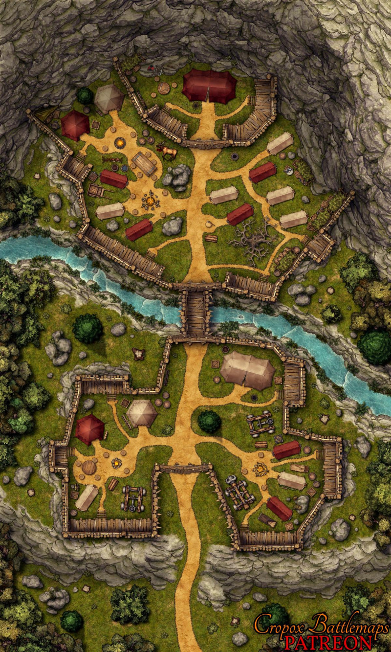 Mercenary War Camp 30x50 battle map