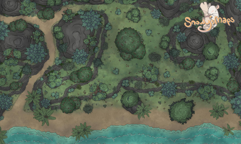 [50x30] Forest by Coast Day