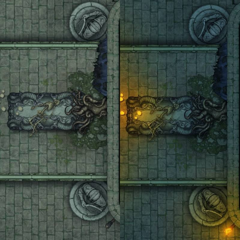 Ancient Fox‑Spirit Tomb — 30x24 Dungeon Battlemap