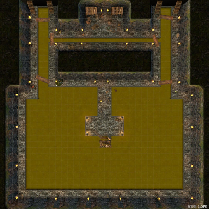 Are your players the type to hunt it, or befriend it and end up with yet another pet? LAIR OF THE SEWER CREATURE (34x34) - free light/dark maps, plus hundreds more!