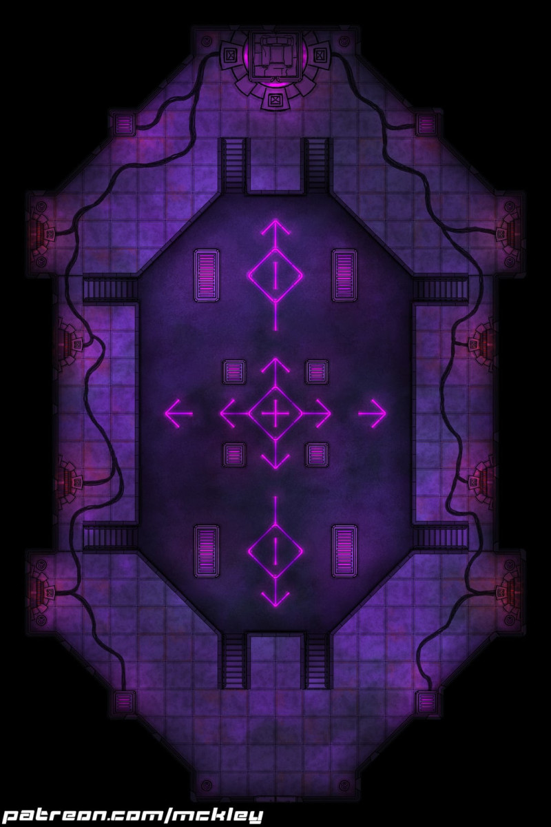 16 Cyberpunk Battlemaps