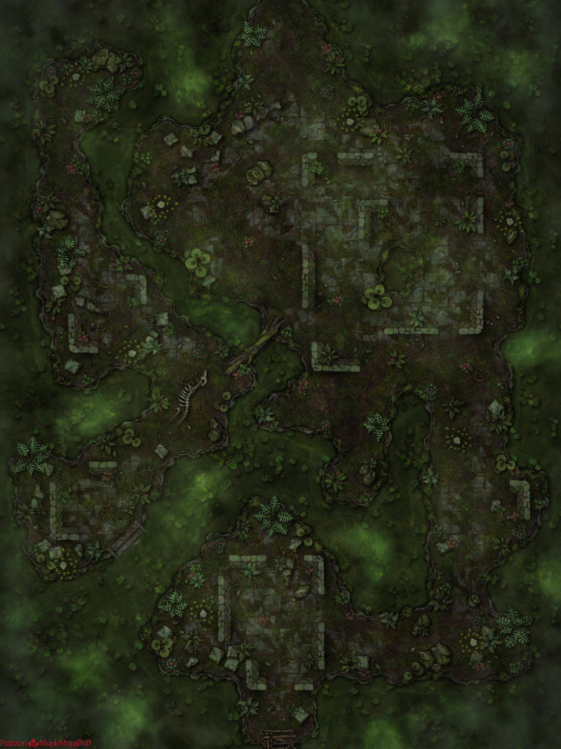 Sunken Plaza [30x40] [Battle Map] [OC] [Art]