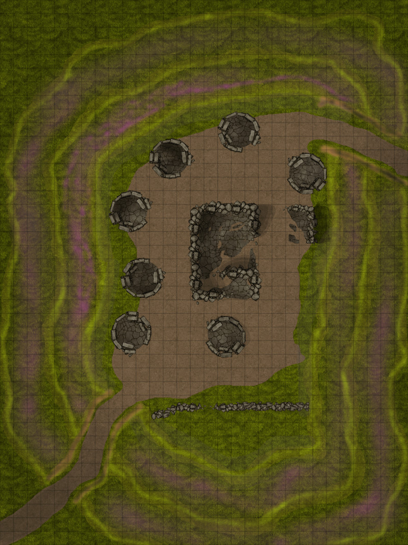 Hillfort Ruins 30x40