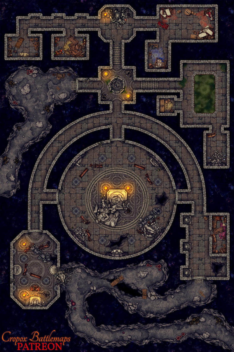 The Lost Temple of the Deep 40x60 battle map