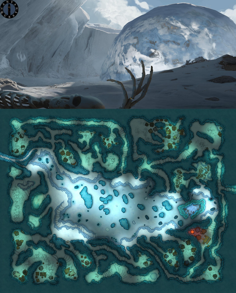 Against the Giants: Frost Giant Upper Glacial Rift (74x95)