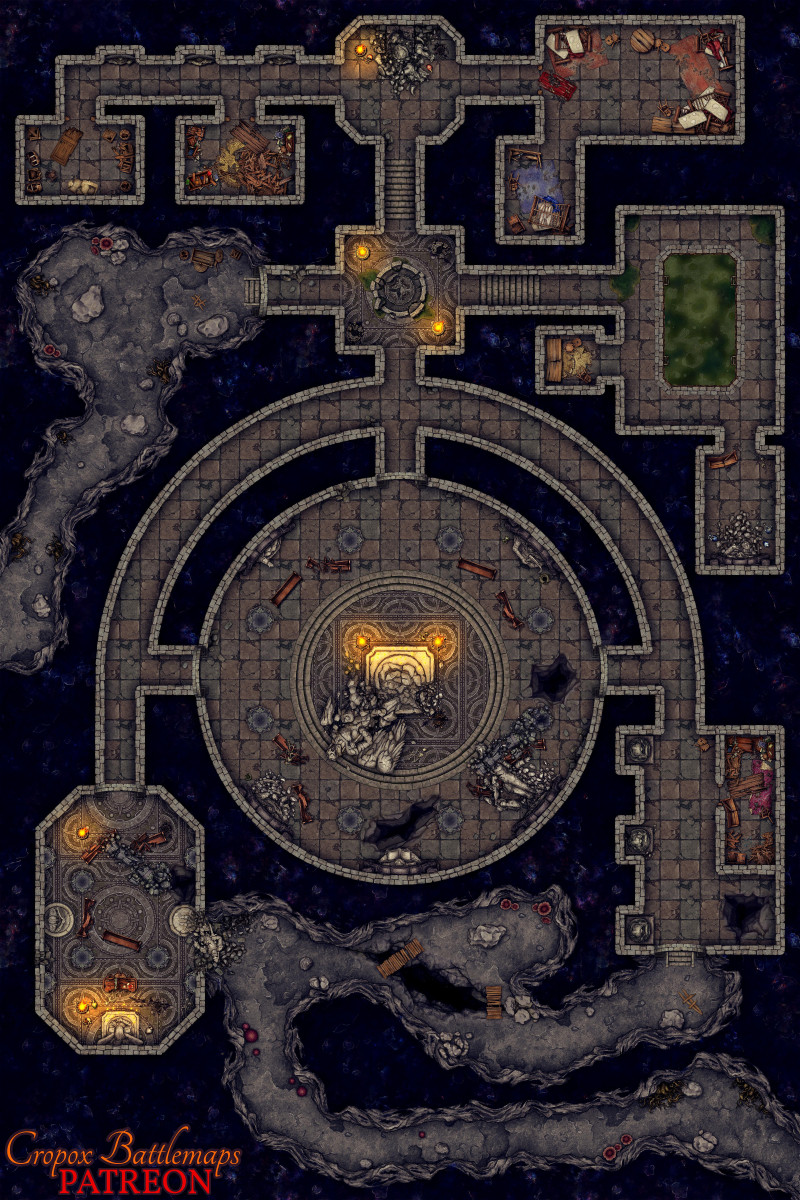 The Lost Temple of the Deep 40x60 battle map