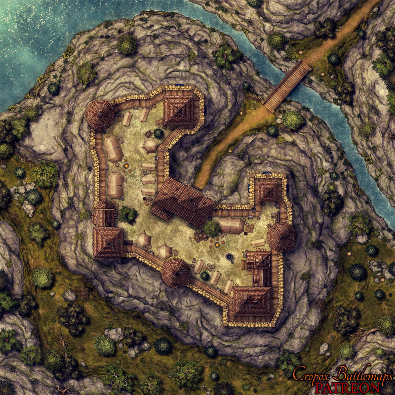 Lakewatch Stronghold 50x50 battle map