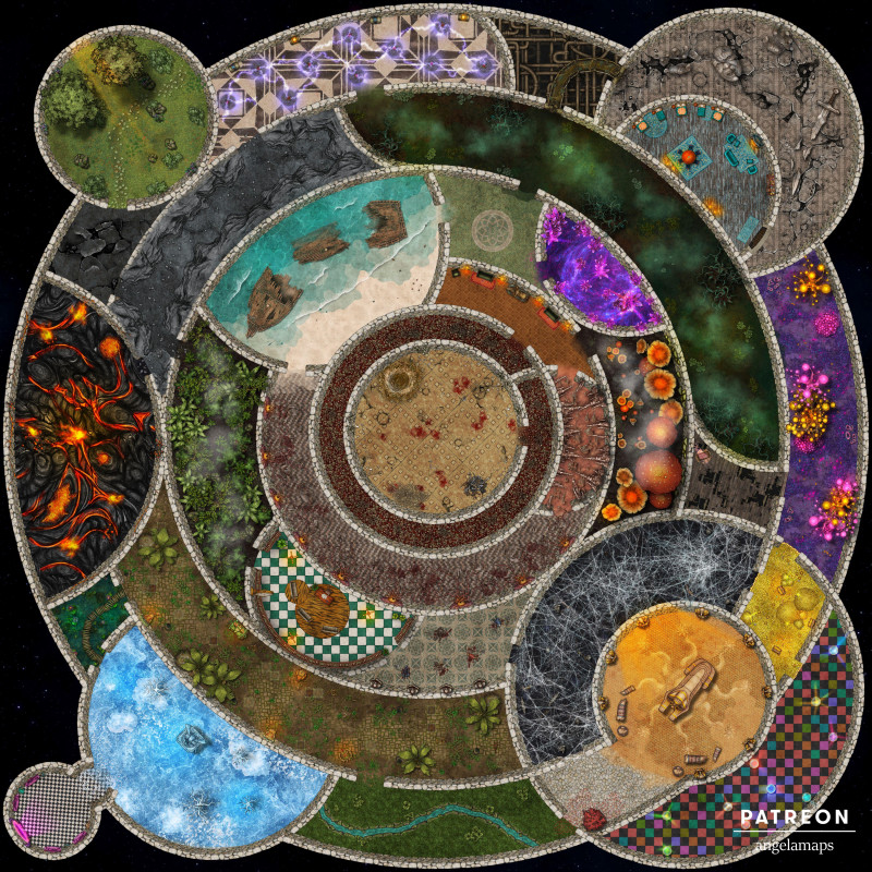 Labyrinth [battlemap] from Angela Maps - 2 versions! [art]