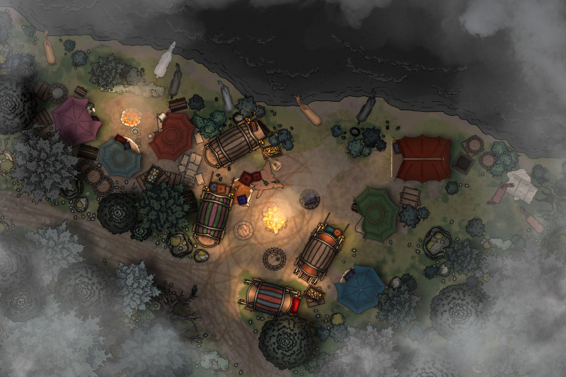 Tser Pool Encampment [Curse of Strahd] — Free Battlemap [20x30]